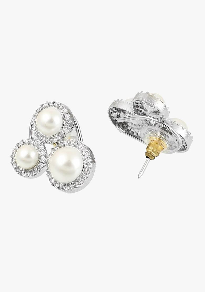 Silver Plain Silver Plated  Earrings