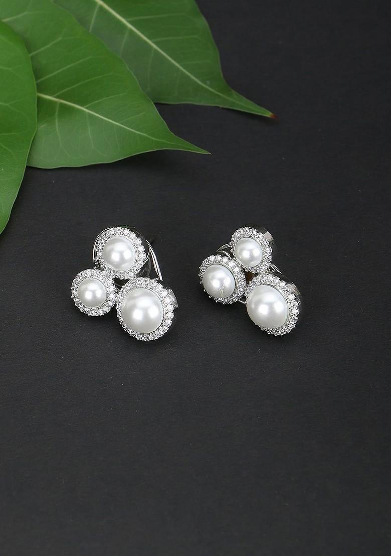 Silver Plain Silver Plated  Earrings