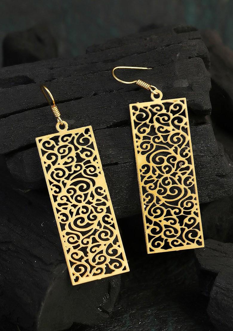 Gold Plain Gold Plated Earrings