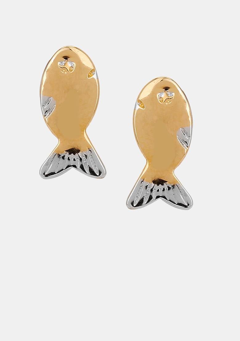 Gold Plain Gold Plated Earrings