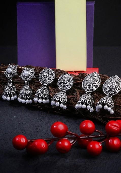 Silver Plain Silver Plated  Earrings