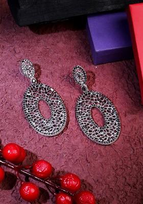 Silver Plain Silver Plated  Earrings