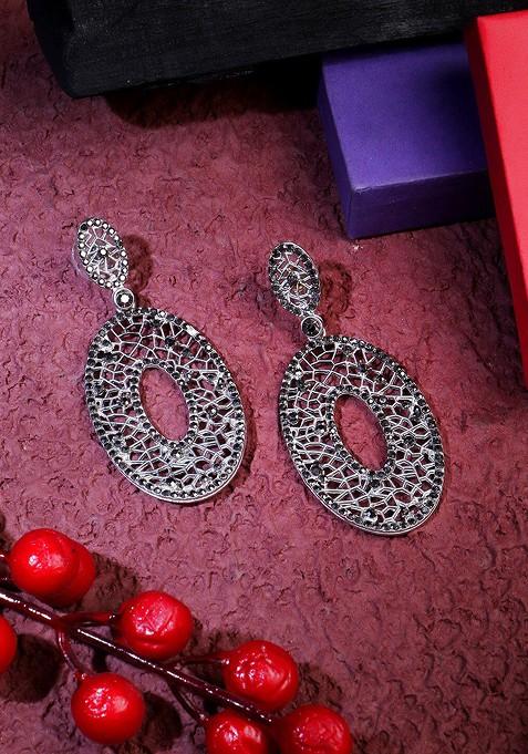 Silver Plain Silver Plated  Earrings