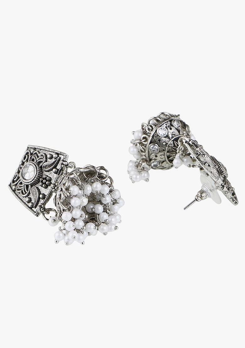 Silver Plain Silver Plated  Earrings