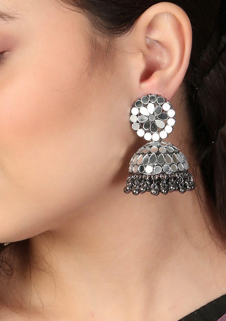 Silver Plain Silver Plated  Earrings