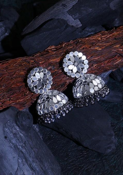 Silver Plain Silver Plated  Earrings