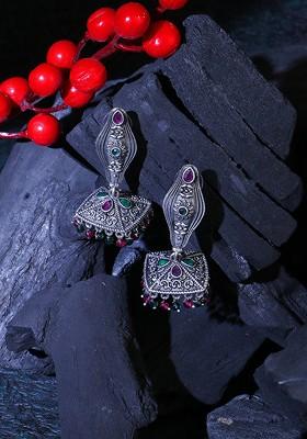 Silver Plain Silver Plated  Earrings