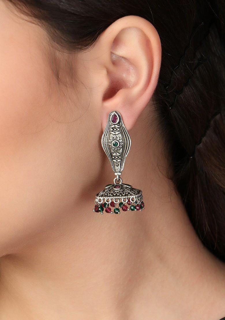 Silver Plain Silver Plated  Earrings