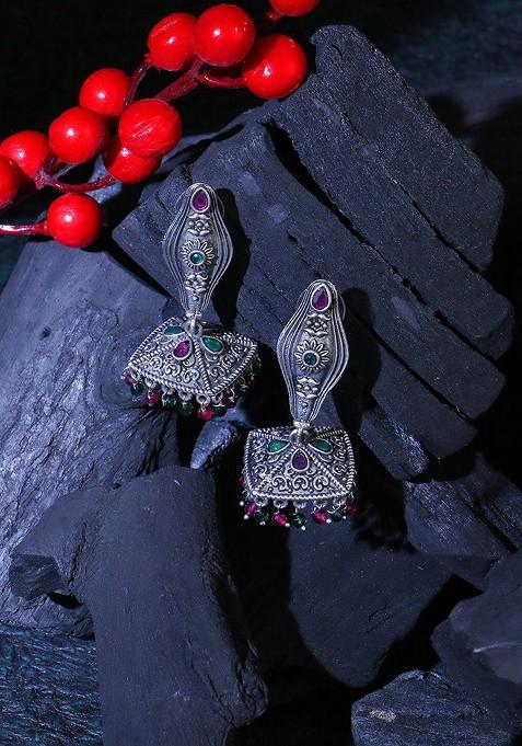 Silver Plain Silver Plated  Earrings