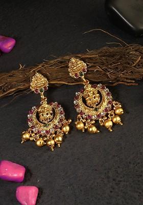 Gold Plain Gold Plated Earrings