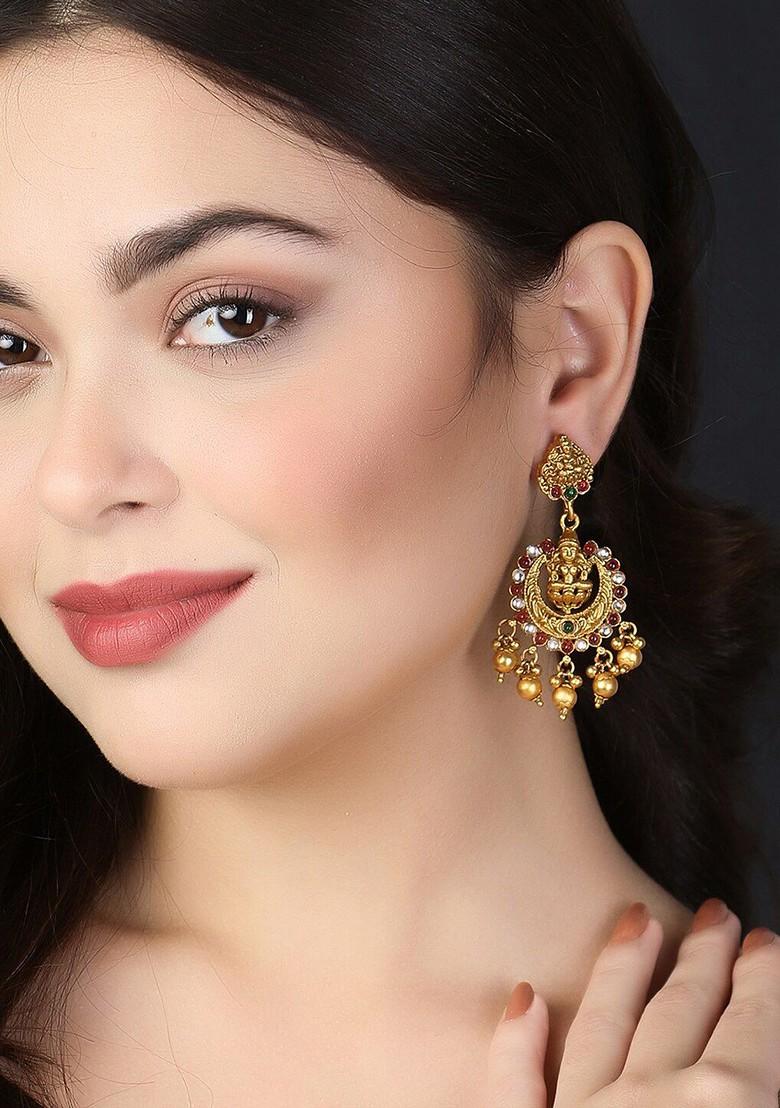 Gold Plain Gold Plated Earrings