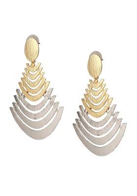 Gold Plain  Gold Toned Earrings