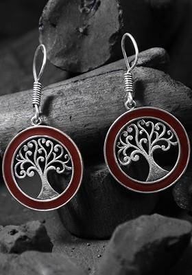 Silver Plain Silver Toned Earrings