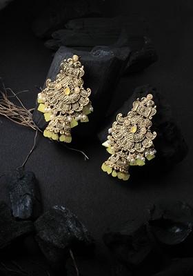 Gold Plain  Gold Toned Earrings