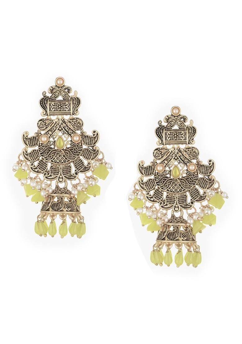 Gold Plain  Gold Toned Earrings