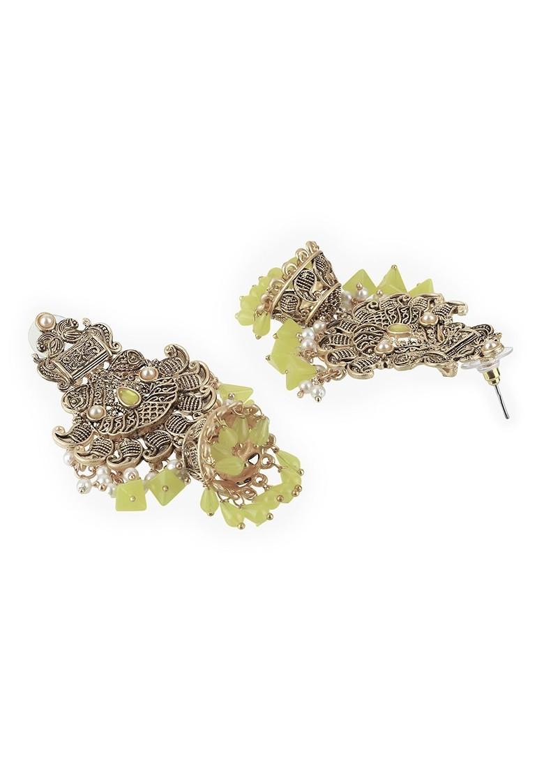 Gold Plain  Gold Toned Earrings