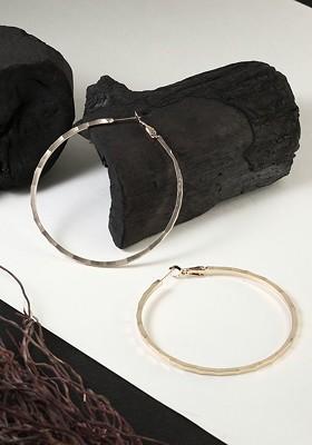 Gold Plain  Gold Toned Earrings