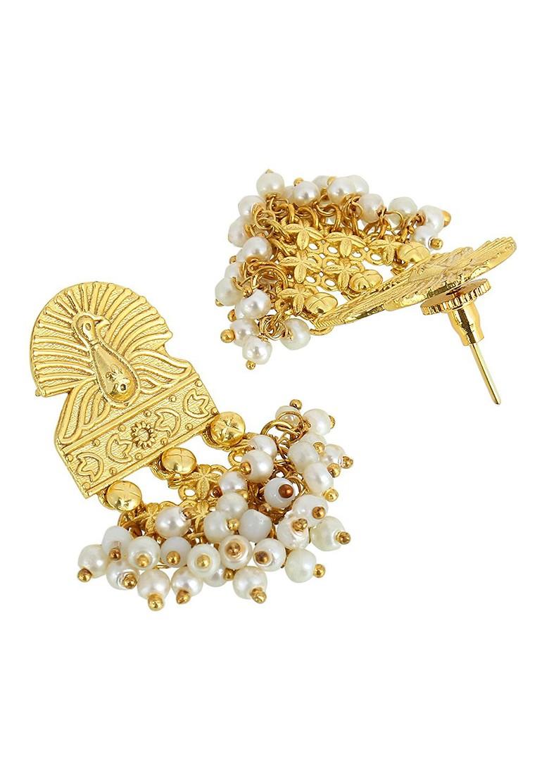 Gold Plain  Gold Toned Earrings