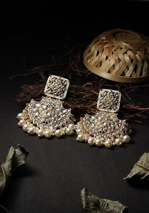 Gold Plain  Gold Toned Earrings