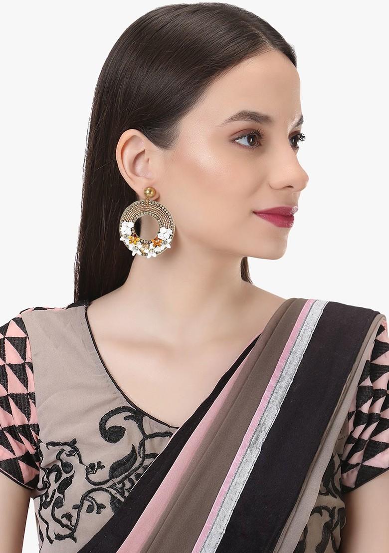 Gold Contemporary Studs  Gold Toned Earrings