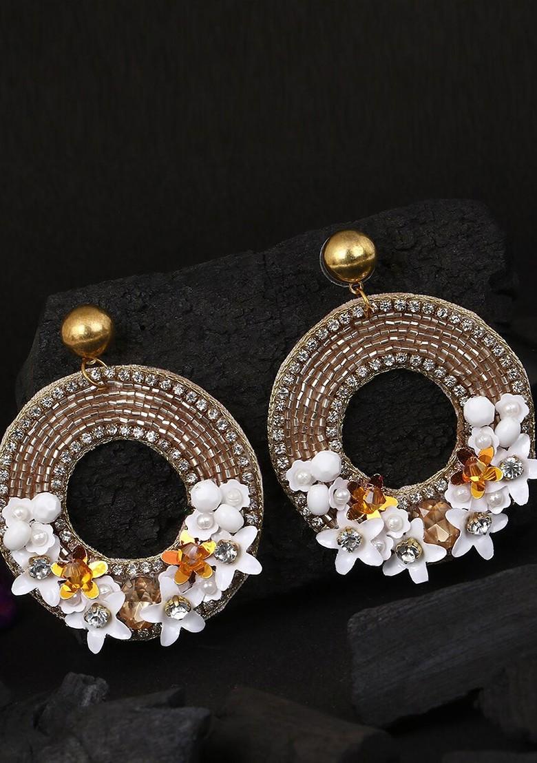 Gold Contemporary Studs  Gold Toned Earrings