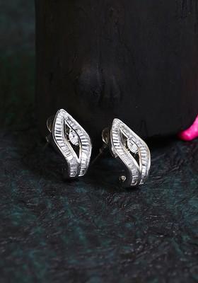 Rose Gold Contemporary Studs Silver Contemporary Earrings