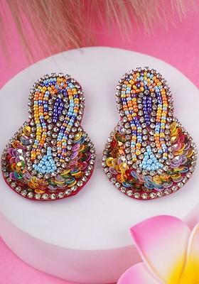 Multi Plain Fabric Earrings