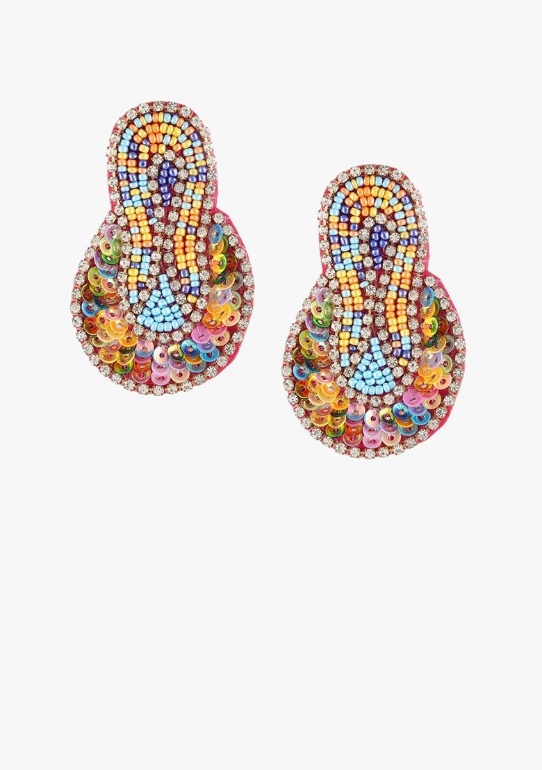 Multi Plain Fabric Earrings