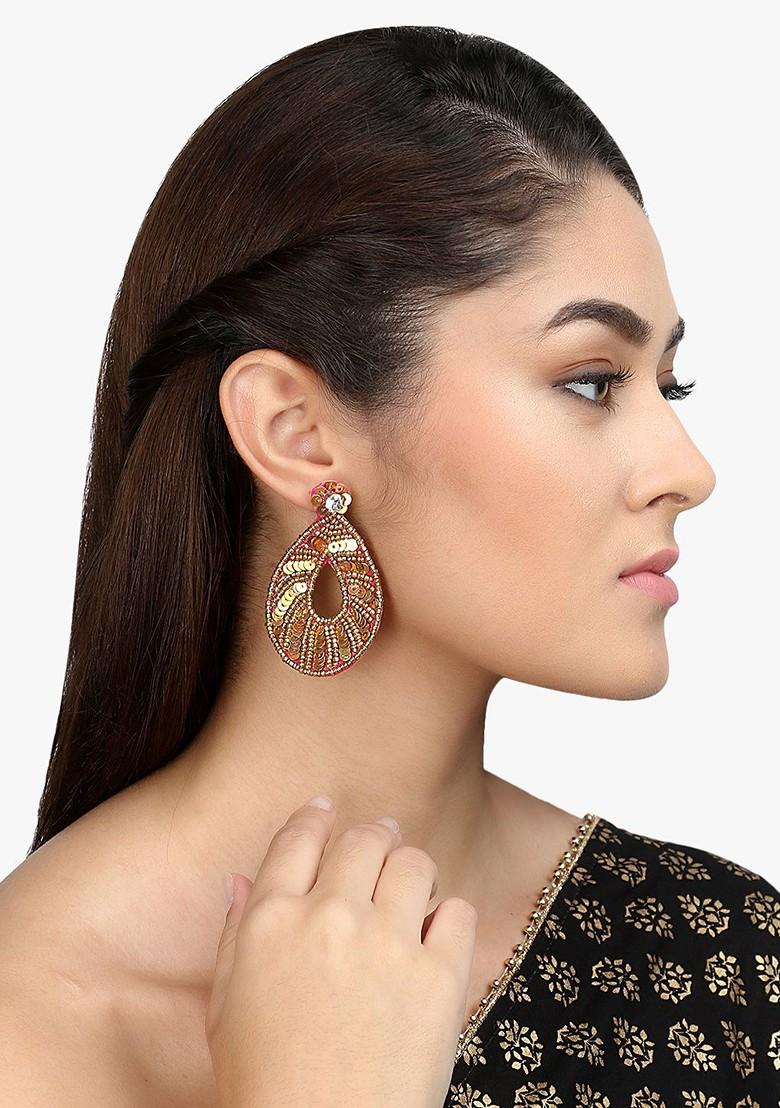 Multi Plain Fabric Earrings