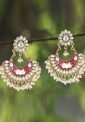 Gold Plain  Gold Toned Earrings