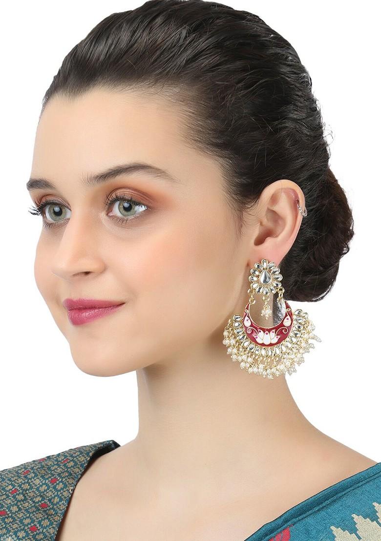 Gold Plain  Gold Toned Earrings