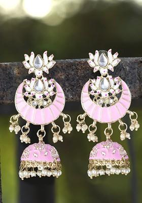 Gold Plain  Gold Toned Earrings