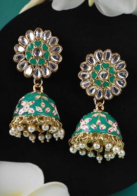 Gold Plain  Gold Toned Earrings