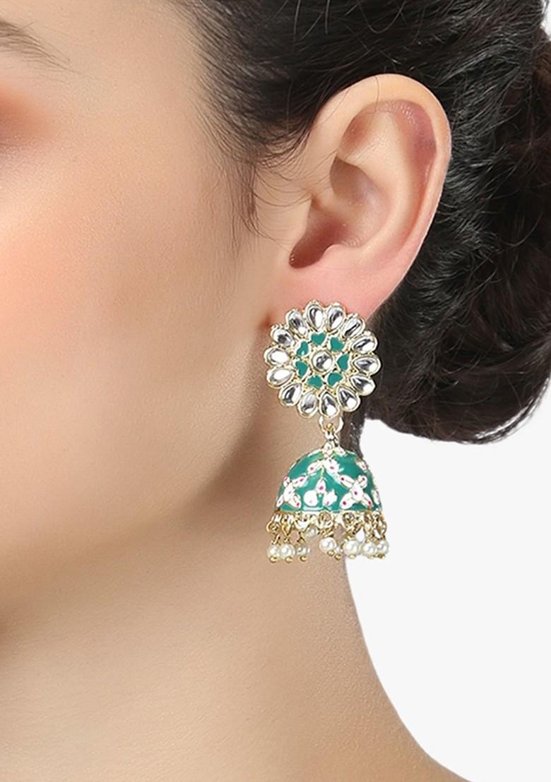 Gold Plain  Gold Toned Earrings