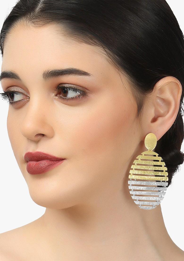 Gold Plain Gold Plated Earrings