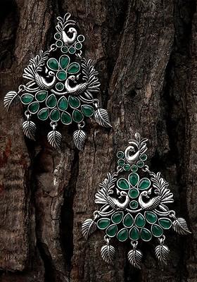 Silver Plain Silver Plated  Earrings