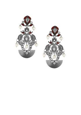 Silver Plain Silver Plated  Earrings
