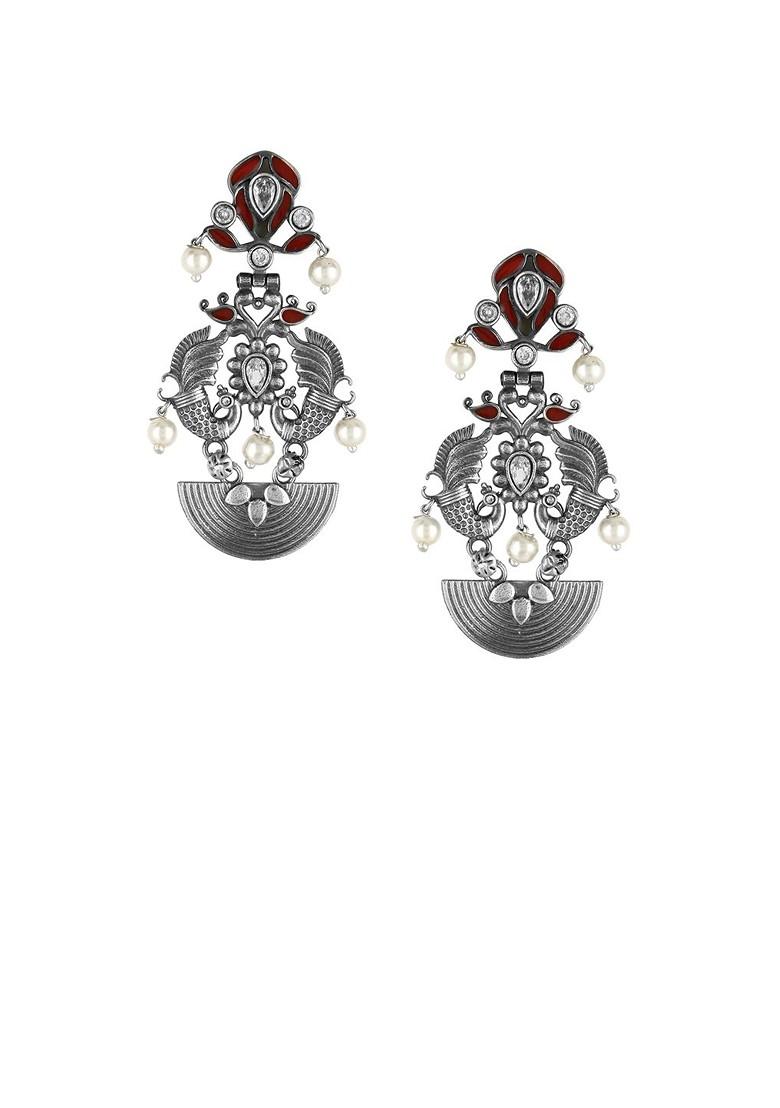 Silver Plain Silver Plated  Earrings