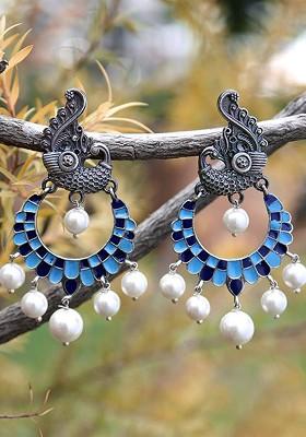 Silver Plain Silver Plated  Earrings