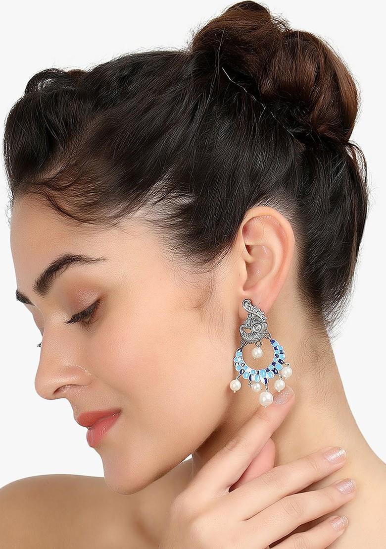 Silver Plain Silver Plated  Earrings