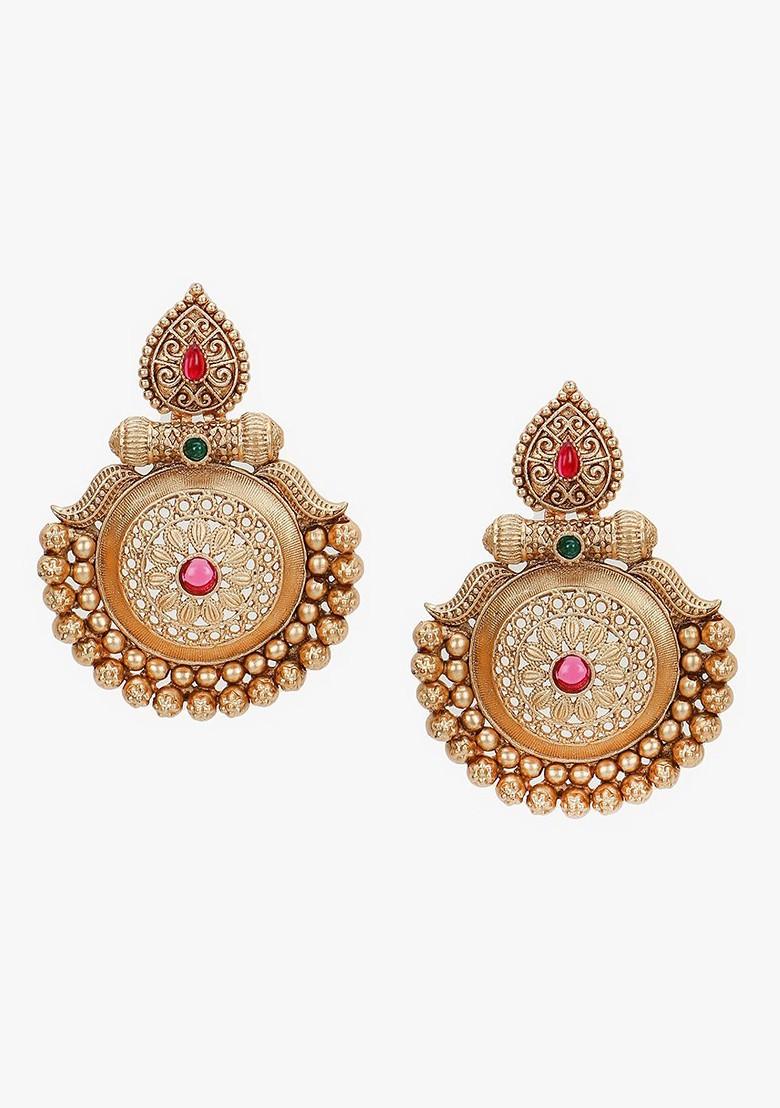 Gold Plain Gold Plated Earrings