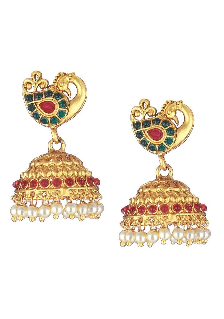 Gold Plain Gold Contemporary Earrings