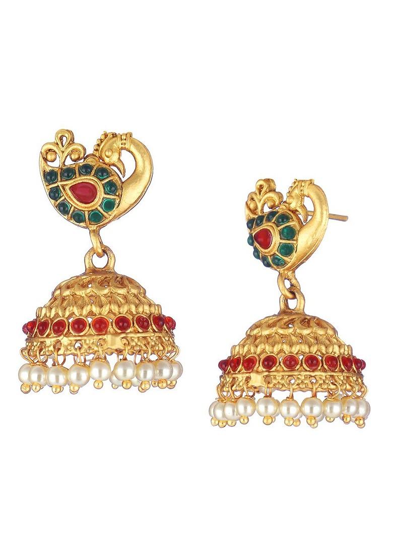 Gold Plain Gold Contemporary Earrings