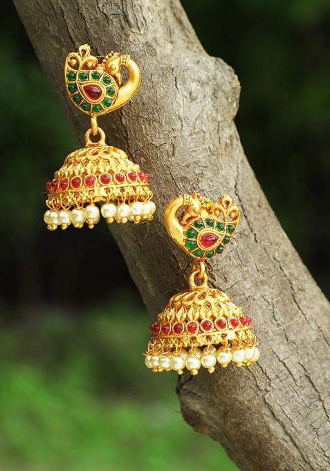 Gold Plain Gold Contemporary Earrings