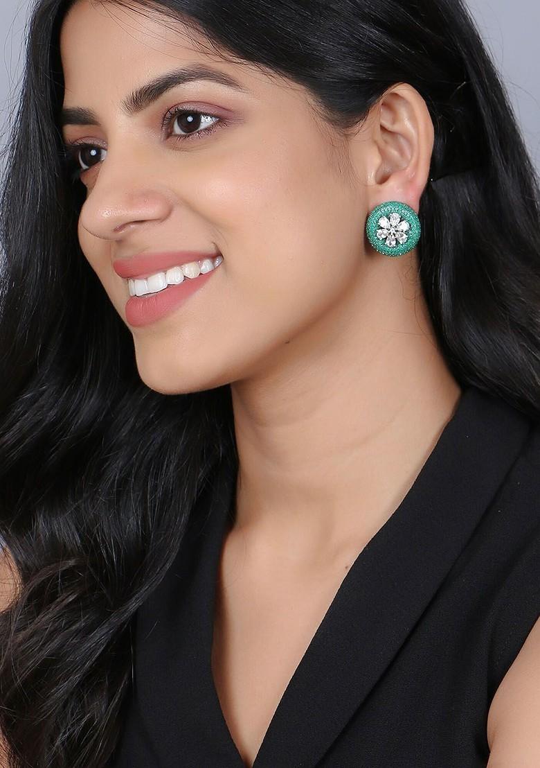 Silver Plain Rhodium Plated Earrings