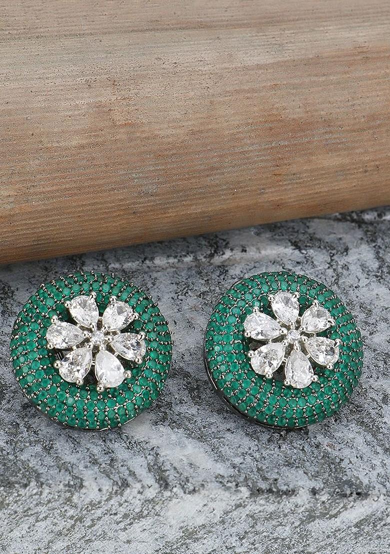 Silver Plain Rhodium Plated Earrings