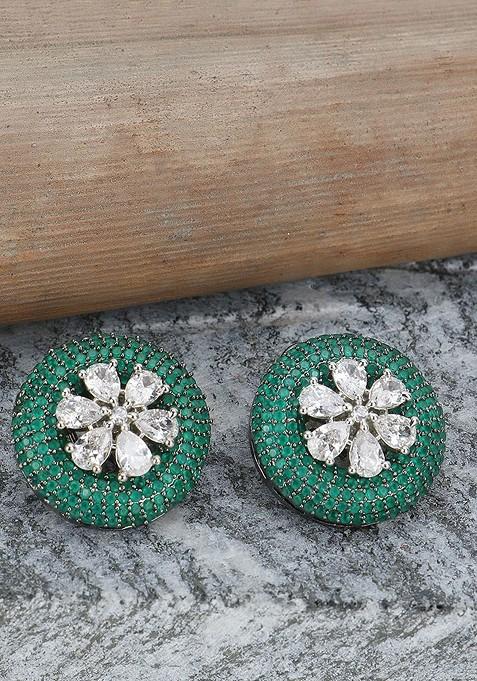 Silver Plain Rhodium Plated Earrings