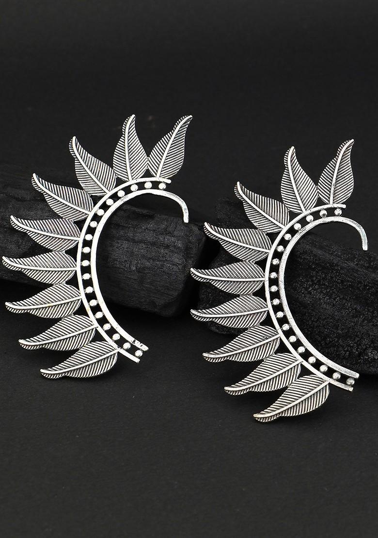 Silver Plain Silver Plated  Earrings