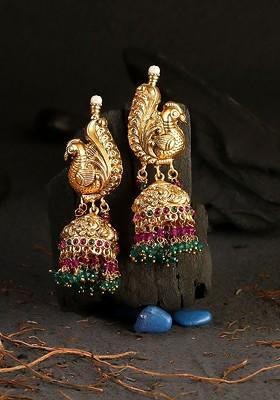 Gold Plain Gold Plated Earrings