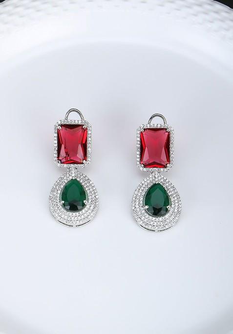 Silver Plain Rhodium Plated Earrings